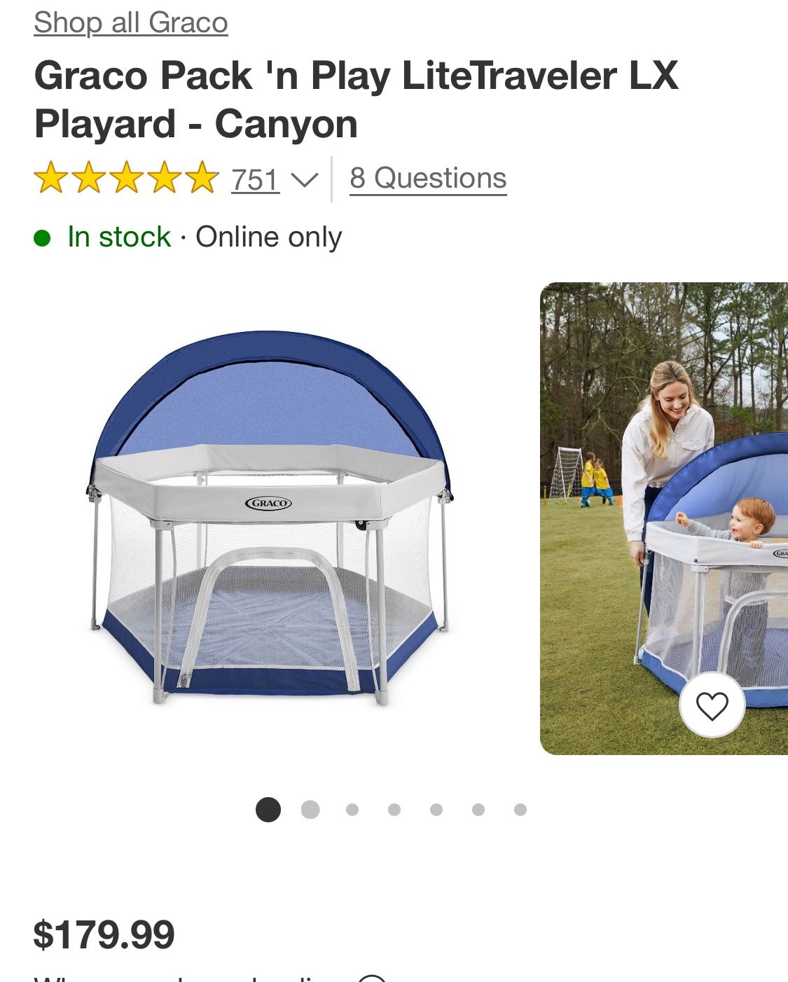 Graco Pack 'n Play LiteTraveler LX Playard - Canyon