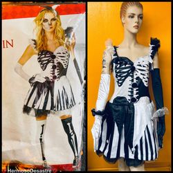 Woman’s SEXY SKELEQUIN COSTUME