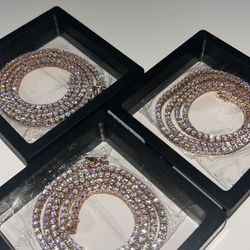 Rose Gold Moissanite Chains  