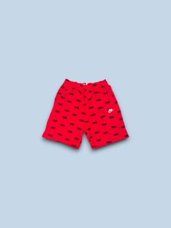 Nike sportswear club fleece AOP script logo sweat shorts red men’s small