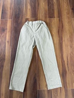 Light Khaki Straight Leg Chino Pants
