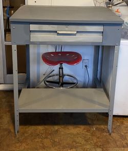 Metal Standing Desk With Drawer