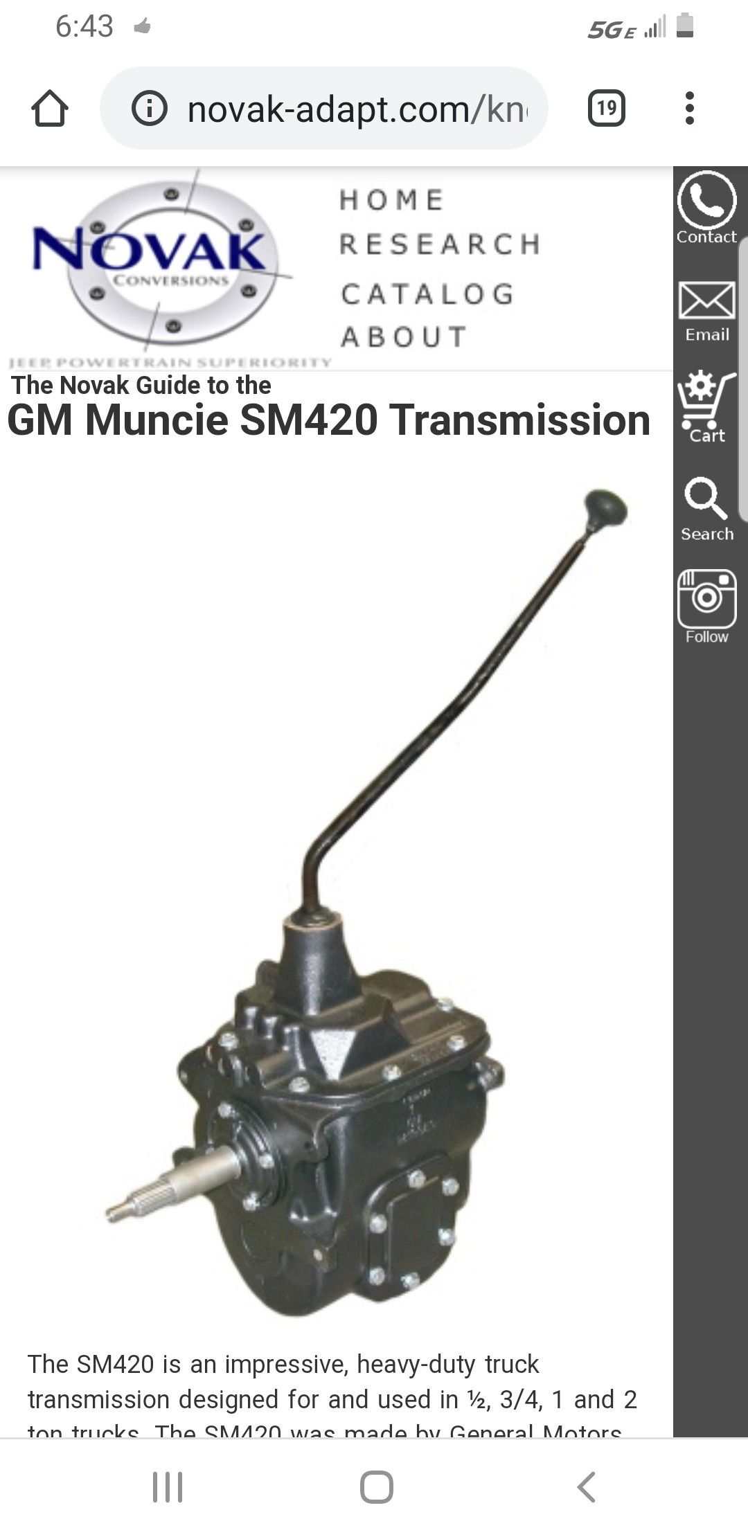 GM Muncie SM420 manual transmission 4 speed for Sale in Montclair, CA