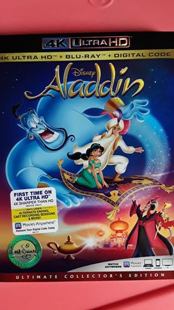 Aladdin 4k ultra HD + blu ray + digital code