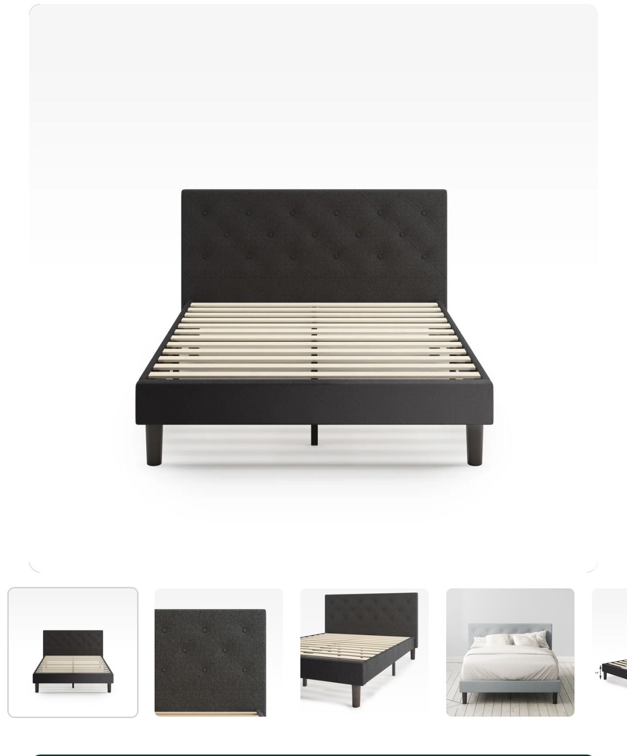 Upholstered Platform Bed Frame King size