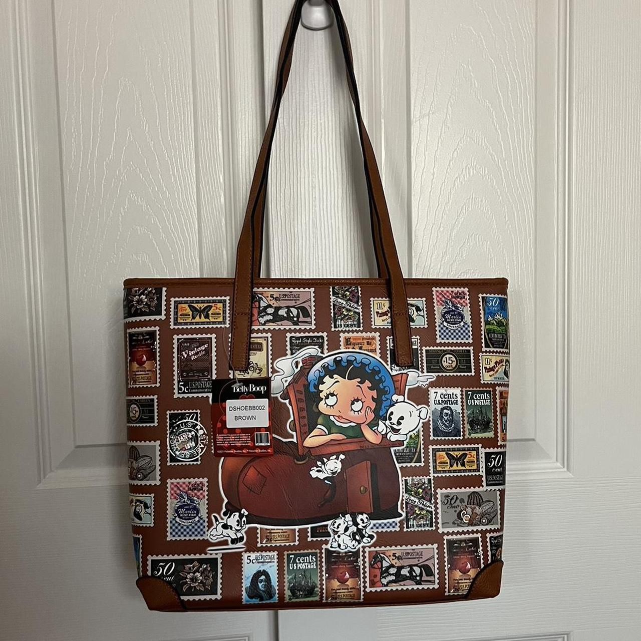 brown leather Betty boop tote purse 👜 No Tags❣️