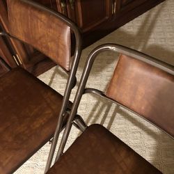 2 Vintage MCM Folding Chairs 