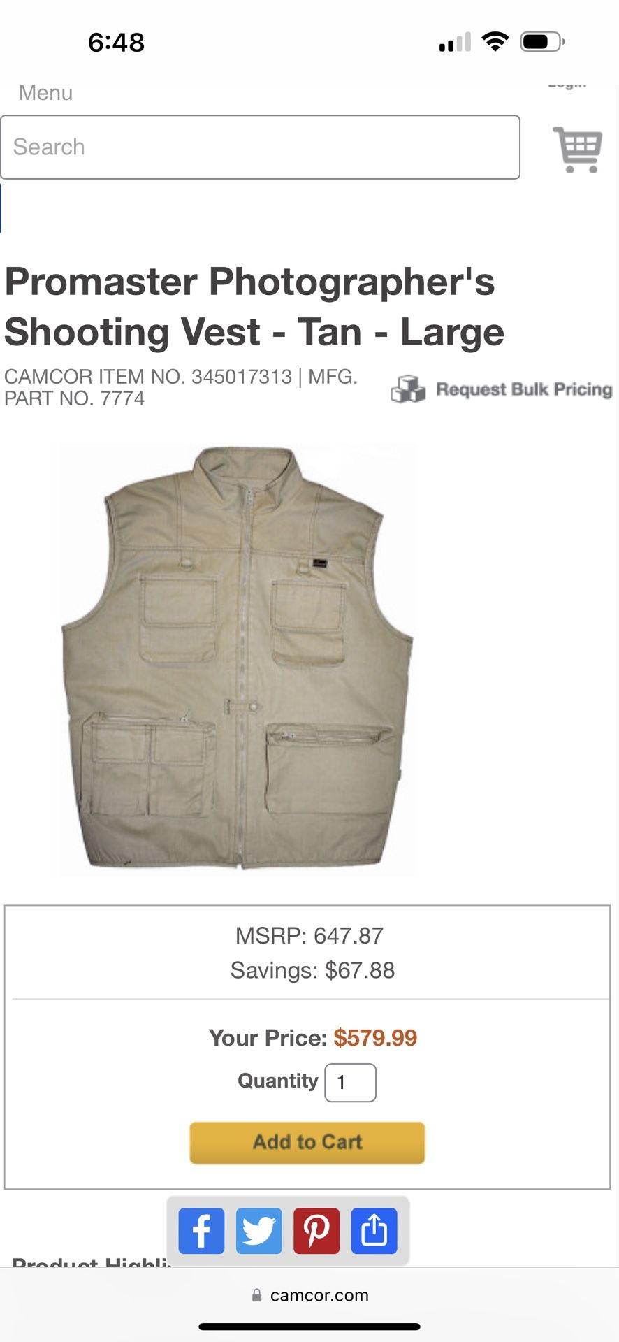 System pro Shooting Vest