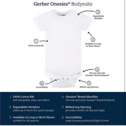 Gerber Baby 8-Pack Short Sleeve Onesie Bodysuits 6-9 Months 