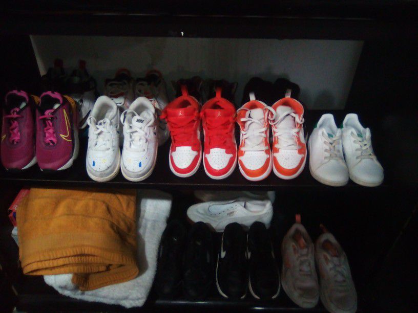 Child's Shoes Nike. Jordan, Puma, And Adidas