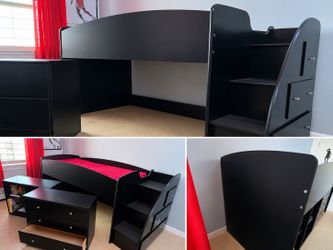 Twin Size Captain’s Bed Set by Ashley Furniture in excellent, like-new condition!