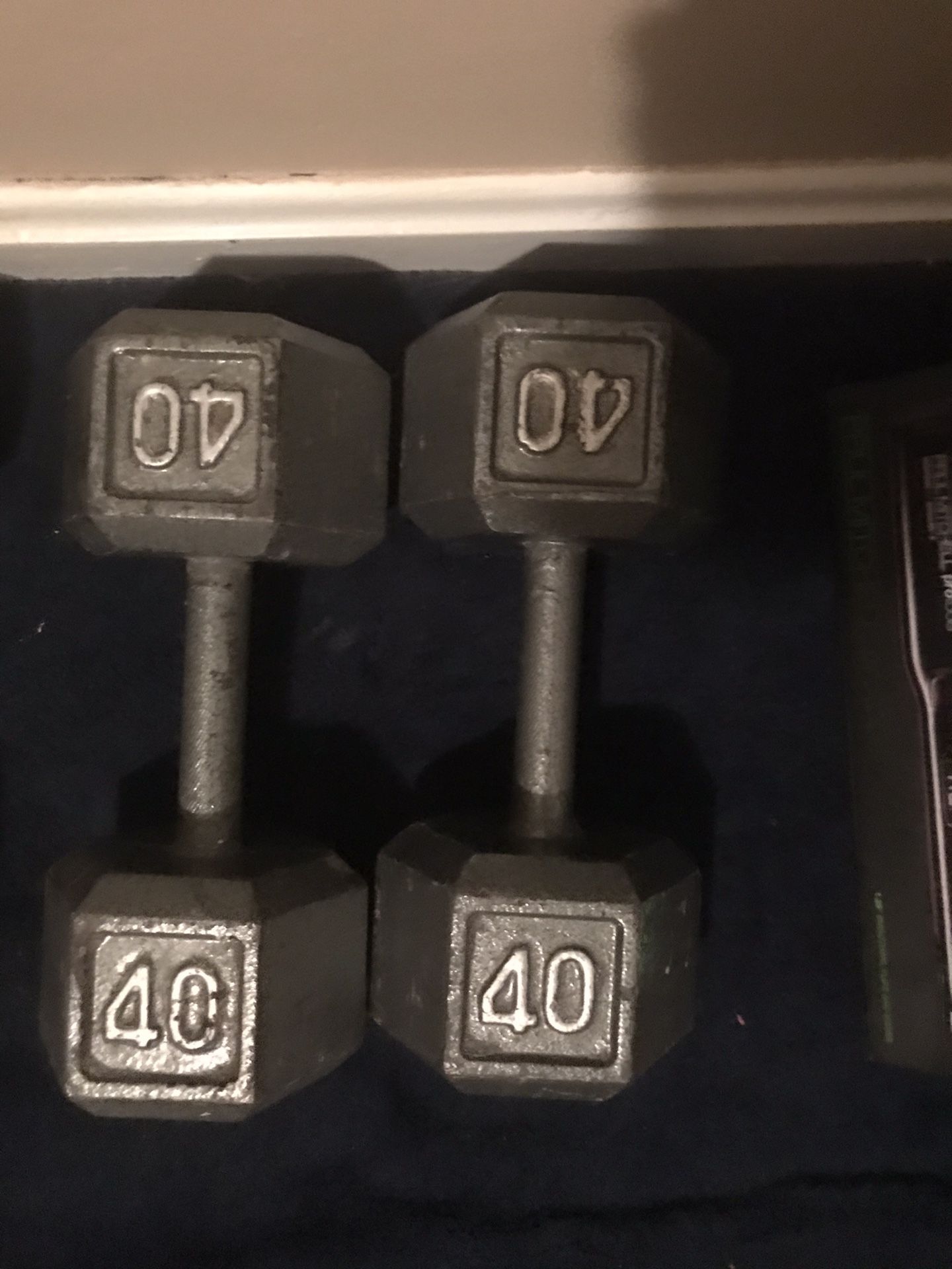 Dumbbells 25s and black 30s and 45s a gray package deal