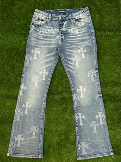 Chrome Hearts Blue Cross Jeans