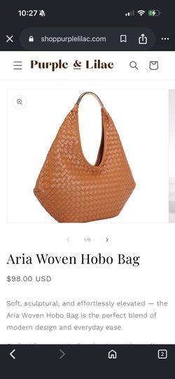 Purple& Lilac Aria Woven Hobo Bag New