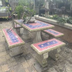 Classic Cement & Tile Table Set