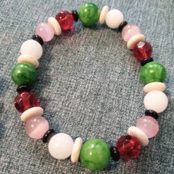 Pink Cat Eye Bead Bracelet