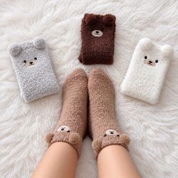Bear Fuzzy Socks
