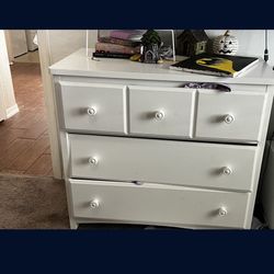 White Dresser  3 Drawers 
