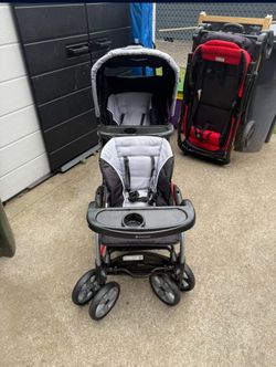 Sit and stand double stroller