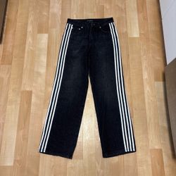 Black Jeans with white stripes size 30