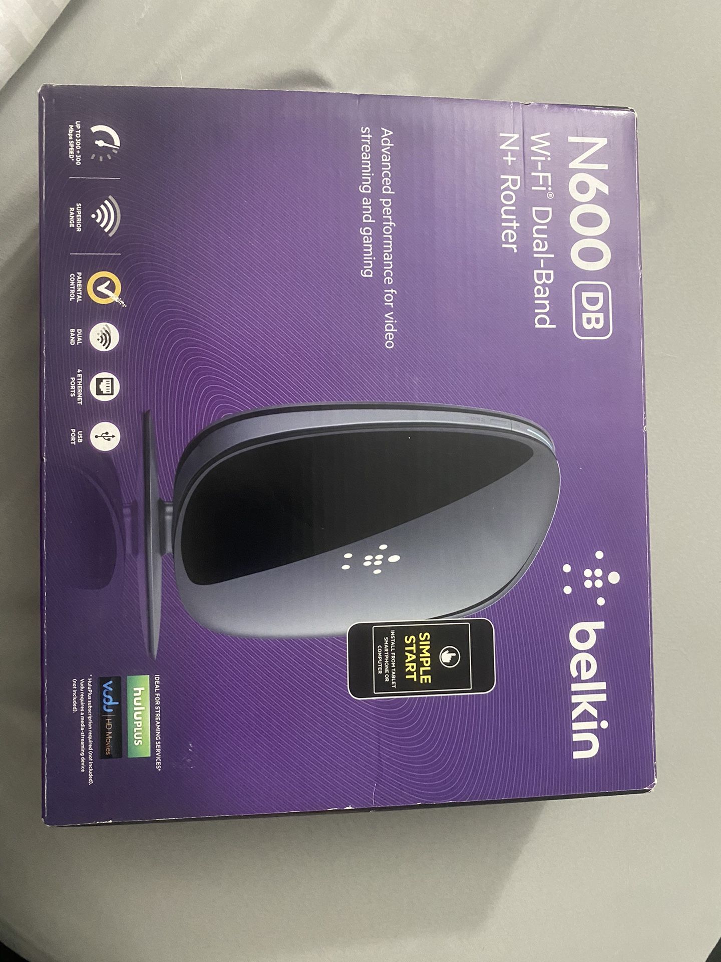 Belkin N600 WiFi Router (for Video Streaming And Gaming)