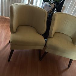 Yellow Cushioned Chairs