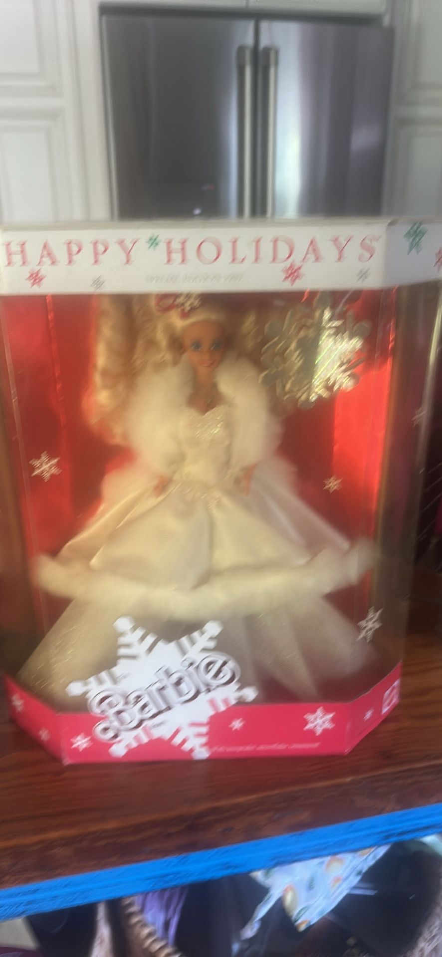 1989 Happy Holidays Barbie Doll Special Edition with Keepsake Snowflake Ornament