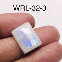 White Rainbow moonstone Rectangle Shape Cabochon -WRL-32-3