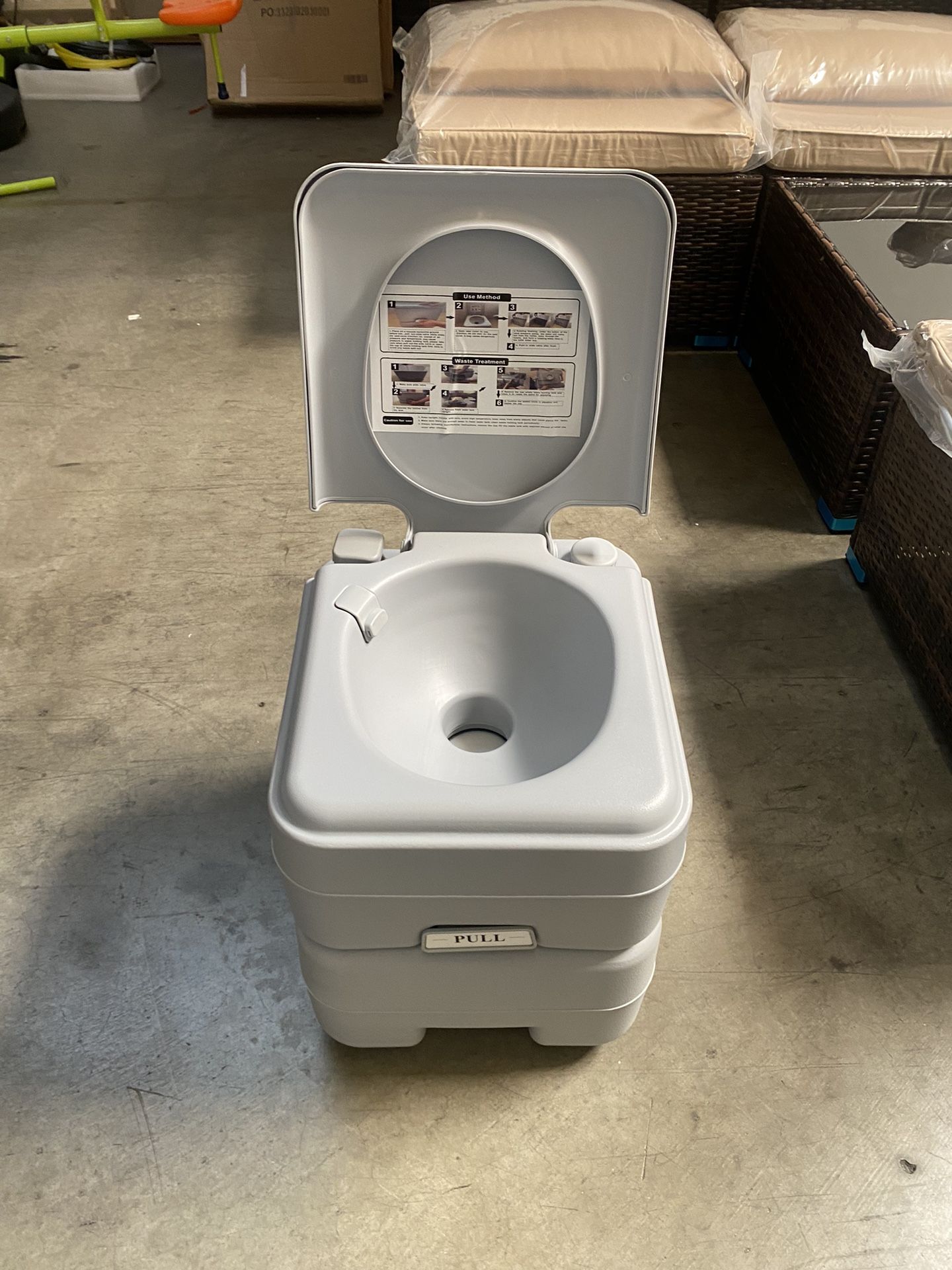 New Portable Travel Toilet - Designed for Camping, RV, Boating, Campsite, Hospital and Trips -6.6 Gallon