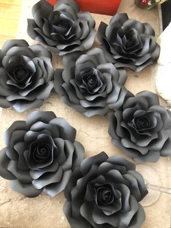 Black Roses flowers 7-8”
