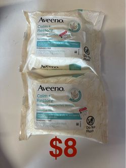 Aveeno Calm + Restore Makeup Removing Wipes 2 Pack