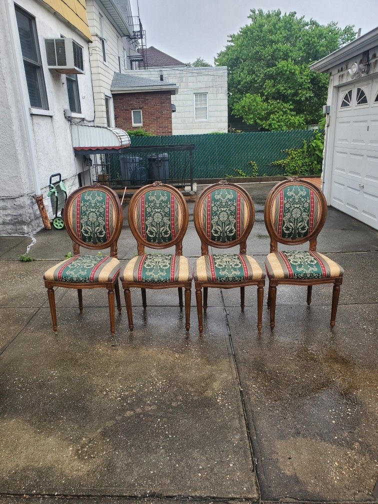 4 Beautiful Antique French Style Chairs