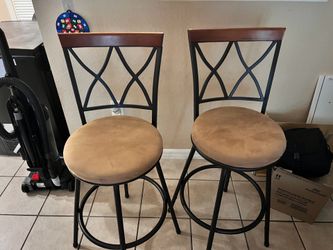 Brown bar stools