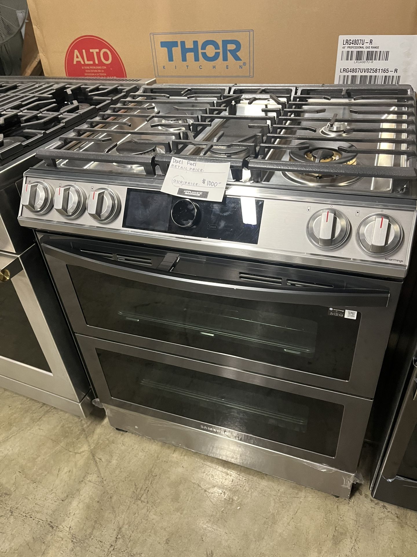 SAMSUNG DUAL FUEL RANGE 