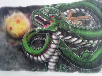 Dbz Shenron Airbrushed Painting