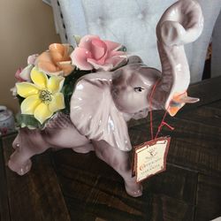 Capodimonte  Elephant  Statue 
