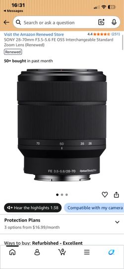 Sony FE 28-70mm f/3.5-5.6 OSS Zoom Lens