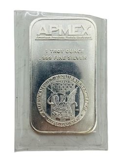 APMEX 1 Troy Ounce .999 Silver Bar (Text for details)