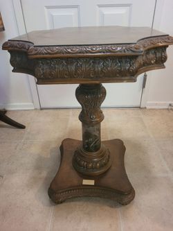 Collectible  Italian Side Table (Wood/Marble)