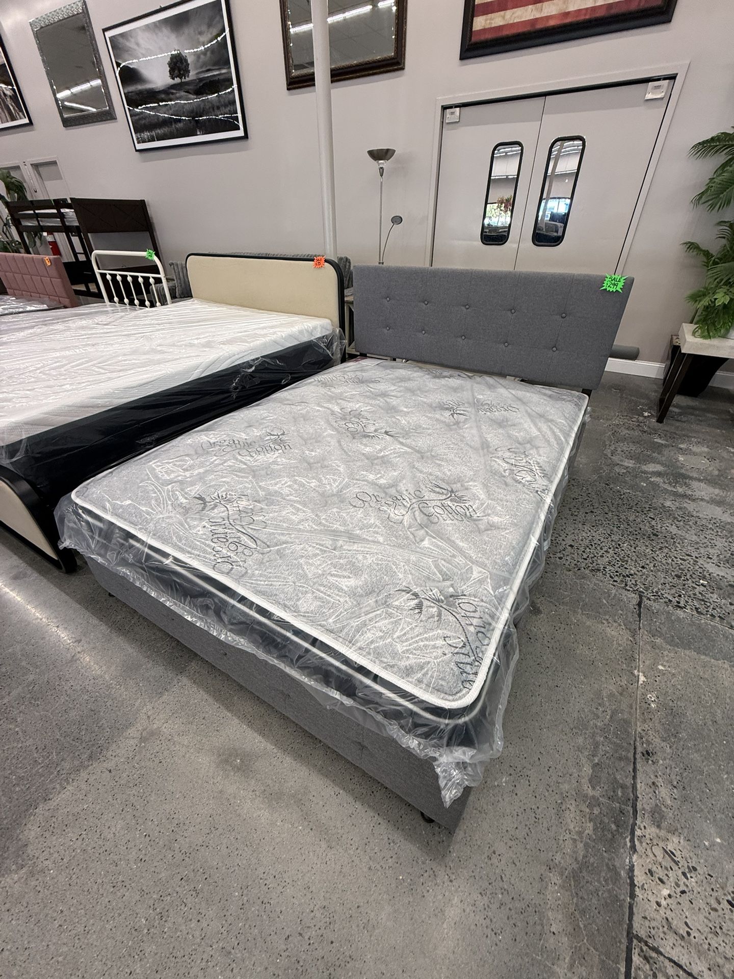 QUEEN BED FRAME WITH STORAGE