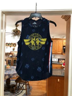 Girls Size Large Tank Top Theme Captain Marvel.  Brand new never worn.