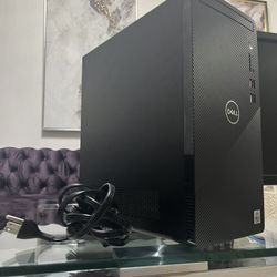 Dell Inspiron desktop with Dell rotating monitor.