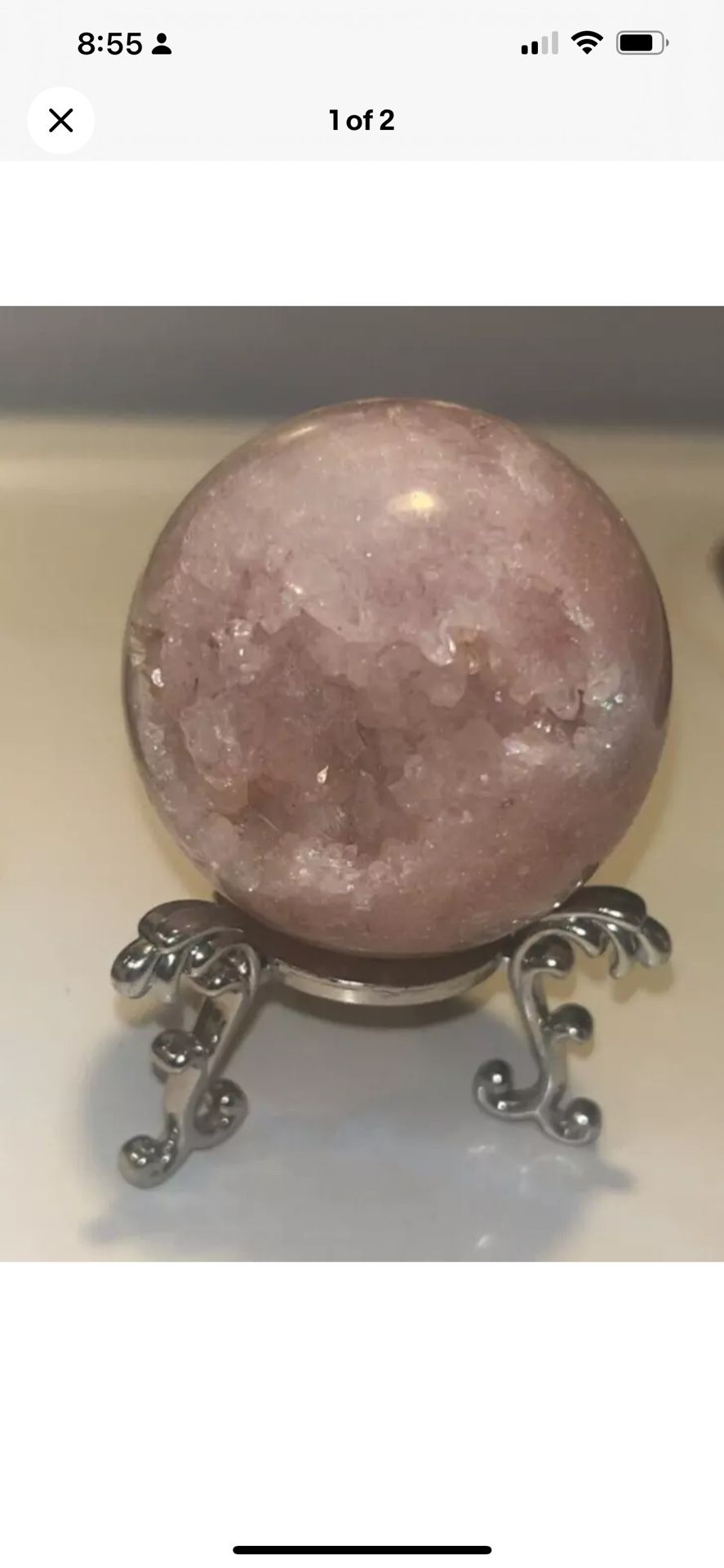 Pink Amethyst Sphere Druzy 352G!!