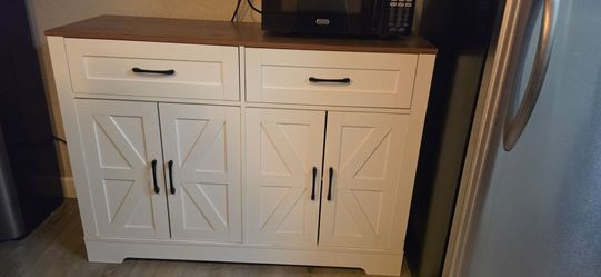 modern farmhouse buffet cabinet, kitchen storage cabinet