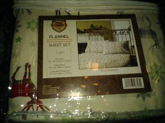 New twin size flannel sheets 12$