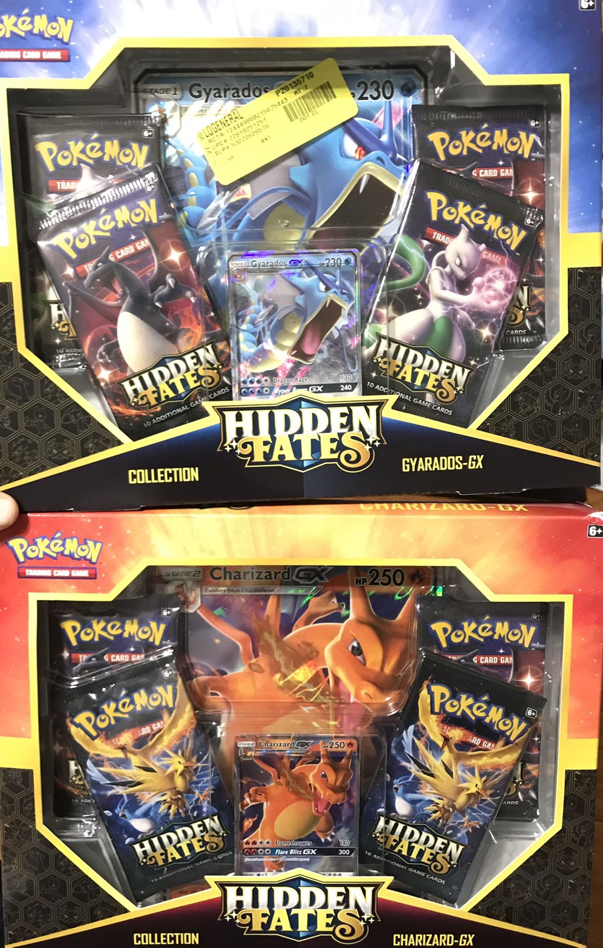 Pokemon Hidden Fates Charizard And Gyarados GX Collection Box