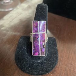 Jay King Purple Sterling Size 10 Ring 