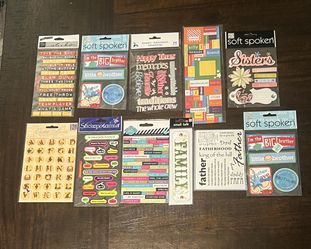 Scrapbooking Words, Stickers, $3 Total
