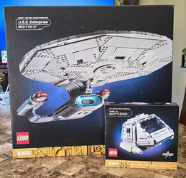 Lego 10356 USS Enterprise NCC-1701-D and 40768 Type 15 Shuttlepod Star Trek (disassembled)