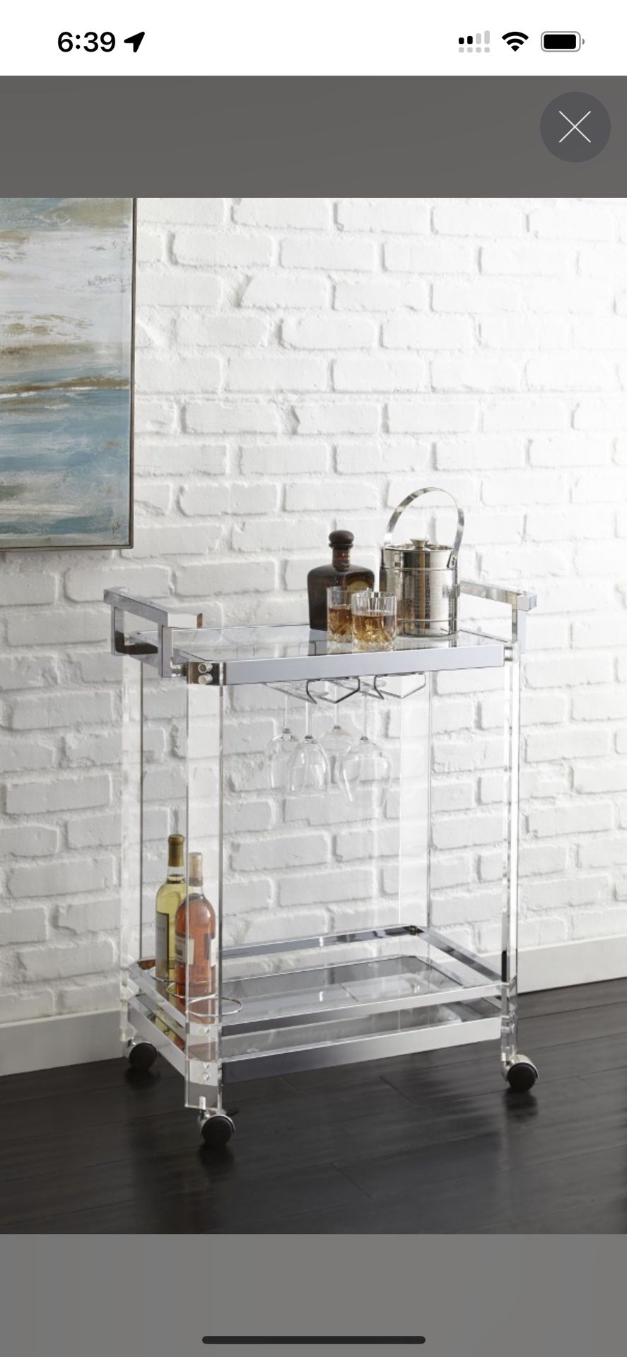 Steve Silver Co. Aerin Server Cart Silver for Sale in Los Angeles